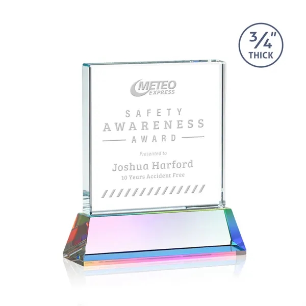 A solid pane of thick 0.75” Starfire Crystal is mounted on... from ASI 84592 St Regis Group / St Regis