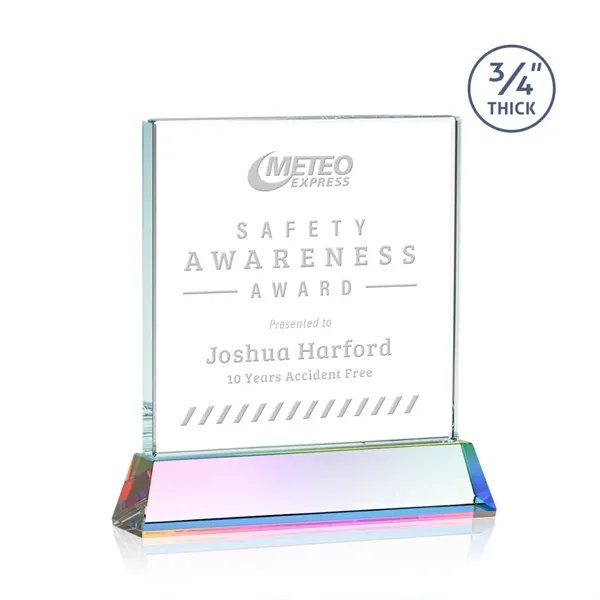 A solid pane of thick 0.75” Starfire Crystal is mounted on... from ASI 84592 St Regis Group / St Regis