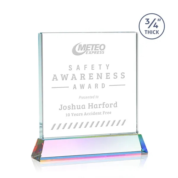 A solid pane of thick 0.75” Starfire Crystal is mounted on... from ASI 84592 St Regis Group / St Regis