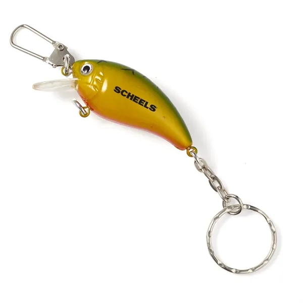 5" x 2 1/4" fishing lure keychain with clip and split... from ASI 63549 Jornik Manufacturing Corp / Jornik