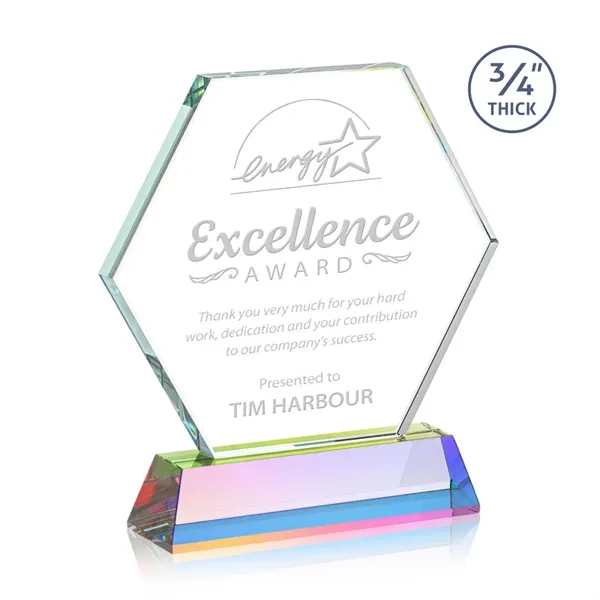 The Pickering Starfire Crystal Award features a brilliant 0.75” thick hexagon... from ASI 84592 St Regis Group / St Regis