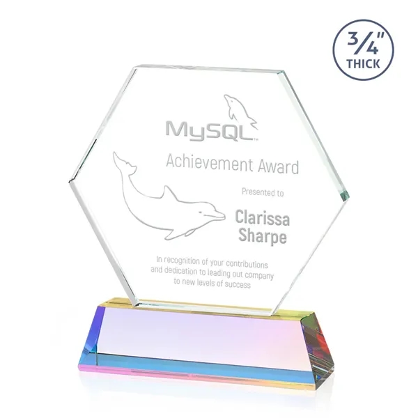 The Ralston Optical Crystal Award on a tall tapered optical base... from ASI 84592 St Regis Group / St Regis