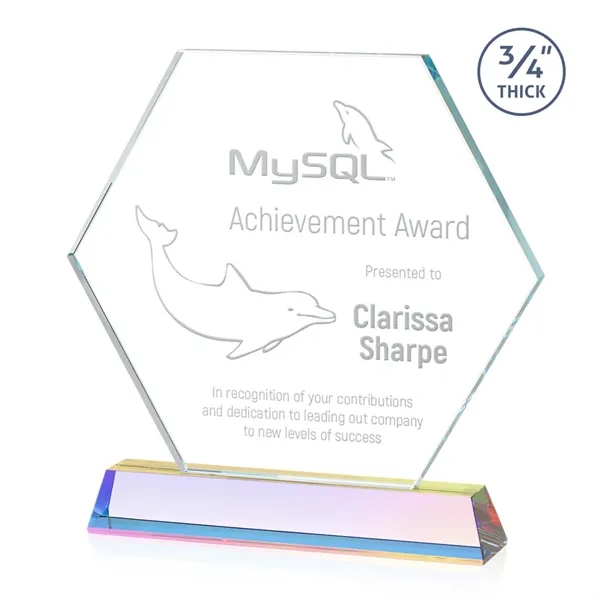 The Ralston Optical Crystal Award on a tall tapered optical base... from ASI 84592 St Regis Group / St Regis