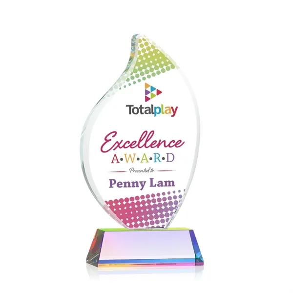 3/4" thick Starfire Crystal Flame with rounded edges and mounted on... from ASI 84592 St Regis Group / St Regis