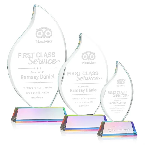 3/4" thick Starfire Crystal Flame with rounded edges and mounted on... from ASI 84592 St Regis Group / St Regis