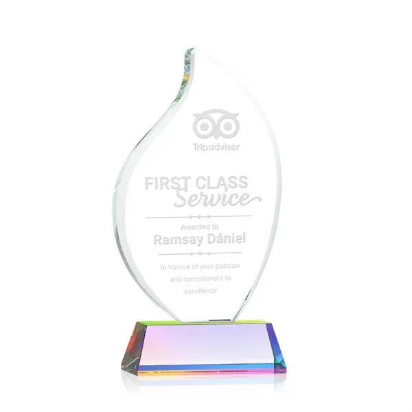 3/4" thick Starfire Crystal Flame with rounded edges and mounted on... from ASI 84592 St Regis Group / St Regis