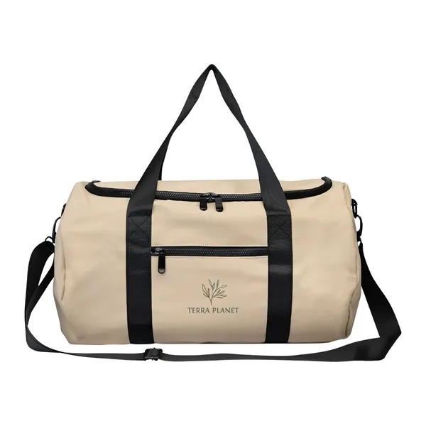 Duffel bag made with recycled PET PU leather and polyester.... from ASI 61125 Hit Promotional Products / Hit®