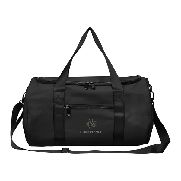 Duffel bag made with recycled PET PU leather and polyester.... from ASI 61125 Hit Promotional Products / Hit®