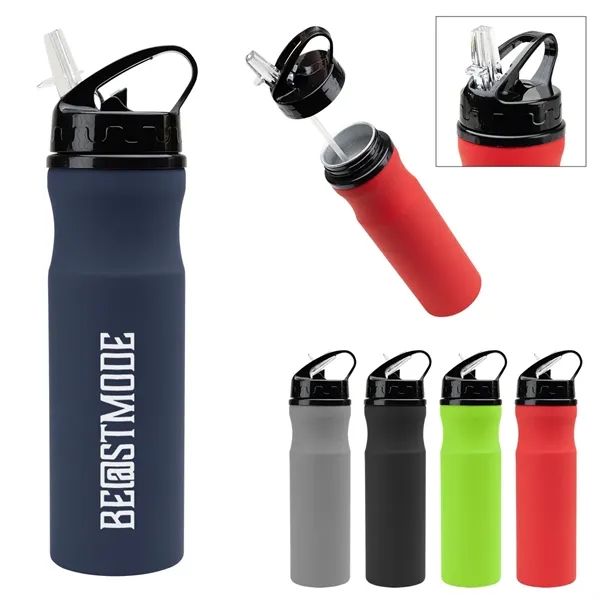 24 oz, aluminum bike bottle with screw-on, spill-resistant sip top lid... from ASI 61125 Hit Promotional Products / Hit®