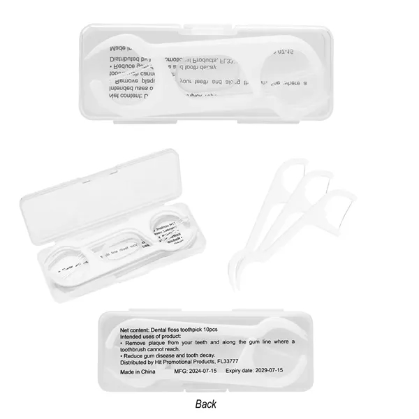 10 pc. dental flosser picks in a reusable travel case.... from ASI 61125 Hit Promotional Products / Hit®