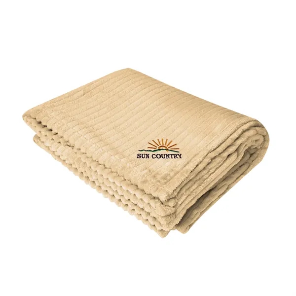 50" x 60" ribbed flannel blanket made from recycled polyester.... from ASI 61125 Hit Promotional Products / Hit®