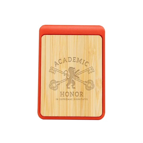 Clip with spring-loaded hinge, bamboo accent and magnetic back side.... from ASI 61125 Hit Promotional Products / Hit®