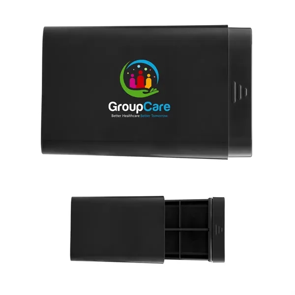 Pill case with 3 separate compartments and removable divider.... from ASI 61125 Hit Promotional Products / Hit®