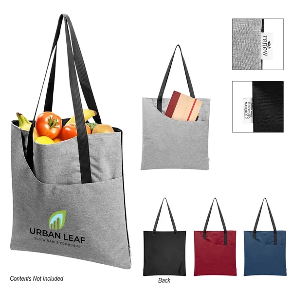 Heathered rPET tote bag with 27" handles and front slip pocket.... from ASI 61125 Hit Promotional Products / Hit®