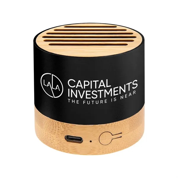 Wireless speaker made with bamboo and recycled aluminum.... from ASI 61125 Hit Promotional Products / Hit®
