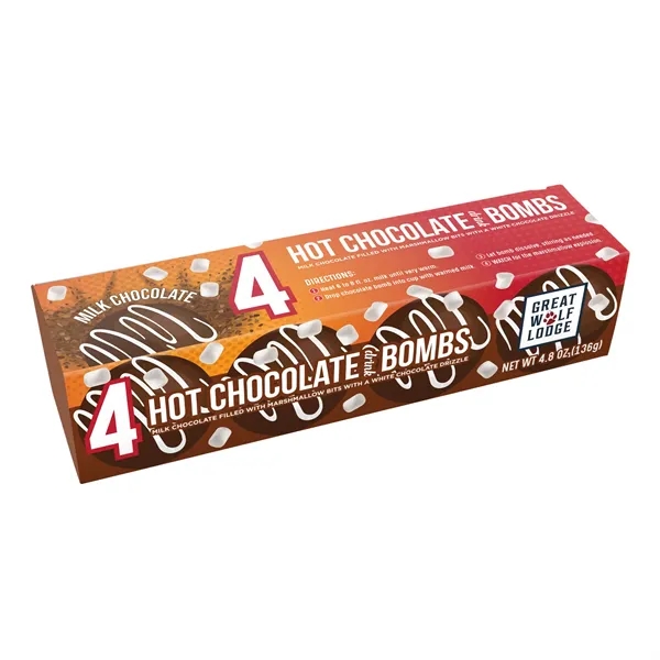 4 pack of hot chocolate bomb in a full color gift... from ASI 44900 NC Custom (CI/Lanco) / Chocolate Inn