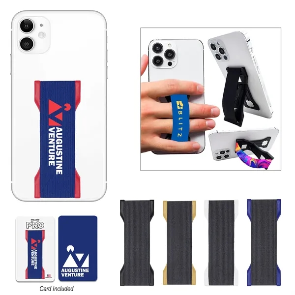 Phone grip with adhesive and flip-out kickstand.... from ASI 61125 Hit Promotional Products / Hit®