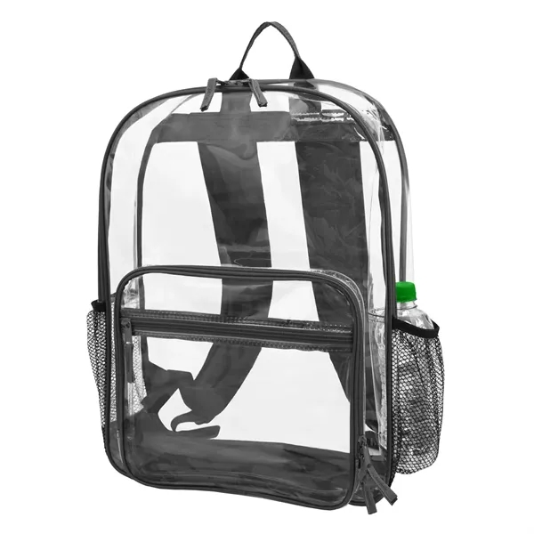 13"W x 18"H x 5"G Clear PVC backpack with a main... from ASI 37980 Bagworld