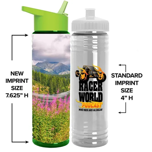 New Slim Cylinder Design 24 oz. Transparent Water Bottles with Flip... from ASI 55990 Garyline