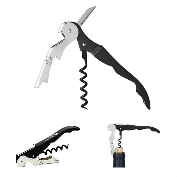 Classic wine opener with matte finish metal body with stainless steel... from ASI 63776 KTI Networks Inc