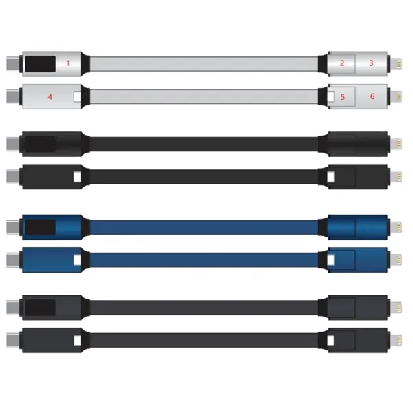 3-in-1 magnetic charging cable with LED screen plus laser engraving on... from ASI 37218 Athena Promo (tm)