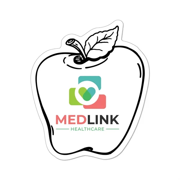 2.1"H x 1.78"W apple shaped magnet made in the USA of... from ASI 54040 Fey Promo / Magna-Tel by Fey