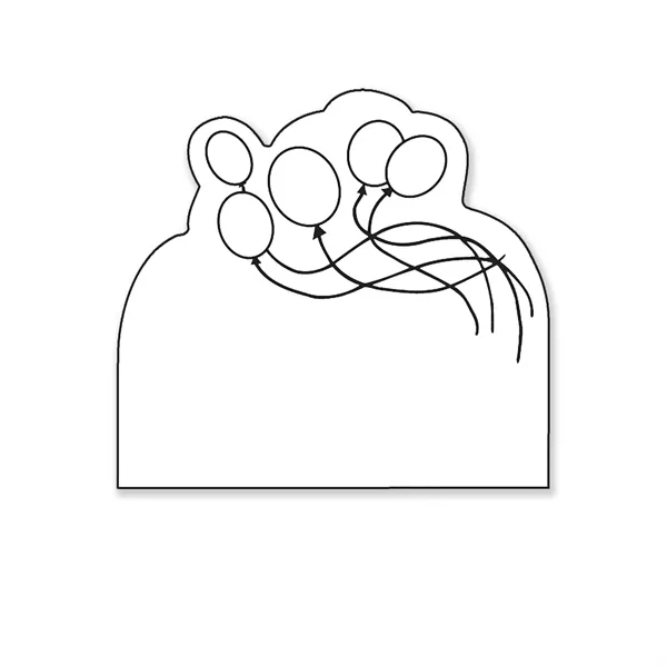 Flexible 35 mil non-toxic balloon shaped magnet measuring 1.86"H x 2.01"W... from ASI 54040 Fey Promo / Magna-Tel by Fey