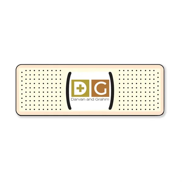 Flexible 35 mil non-toxic bandage shaped magnet with 1.38"H x 4"W... from ASI 54040 Fey Promo / Magna-Tel by Fey