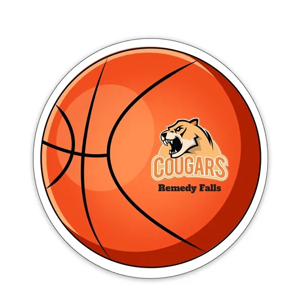 3"H x 3"W 20 mil Basketball shaped magnet that's made in... from ASI 54040 Fey Promo / Magna-Tel by Fey