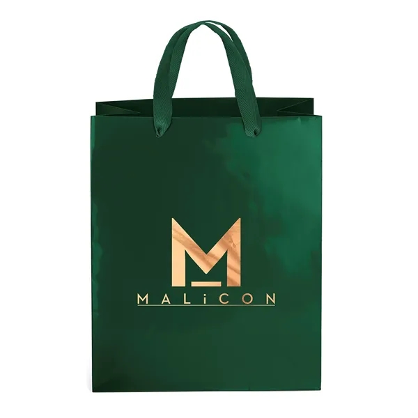 Premium-weight gloss-laminated Eurotote with 14" long woven handles and reinforced fold-over... from ASI 37940 Bag Makers Inc