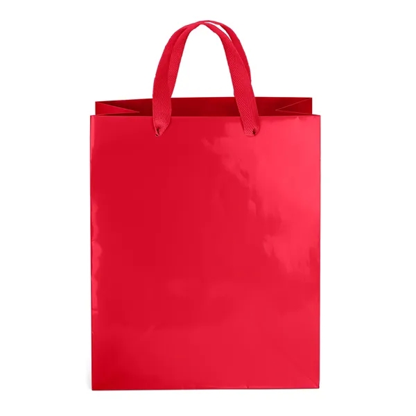 Premium-weight gloss-laminated Eurotote with 14" long woven handles and reinforced fold-over... from ASI 37940 Bag Makers Inc