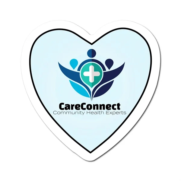 1.90"H x 1.88"W heart shaped magnet that's made in the USA... from ASI 54040 Fey Promo / Magna-Tel by Fey