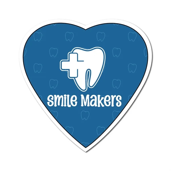 4"H x 4"W heart shaped magnet that's made in the USA... from ASI 54040 Fey Promo / Magna-Tel by Fey