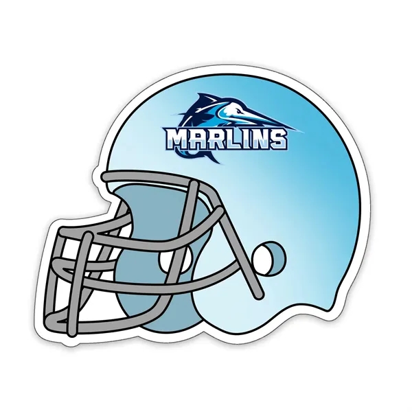 20 mil football helmet shaped magnet that's made in the USA... from ASI 54040 Fey Promo / Magna-Tel by Fey