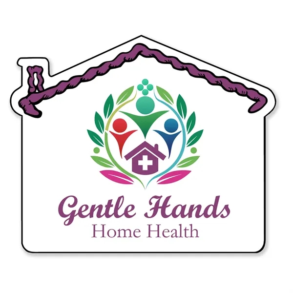 3.59"H x 4.41"W House shaped magnet that's made in the USA... from ASI 54040 Fey Promo / Magna-Tel by Fey