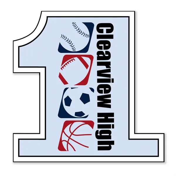 2"H x 2"W number one shaped magnet that's made in the... from ASI 54040 Fey Promo / Magna-Tel by Fey