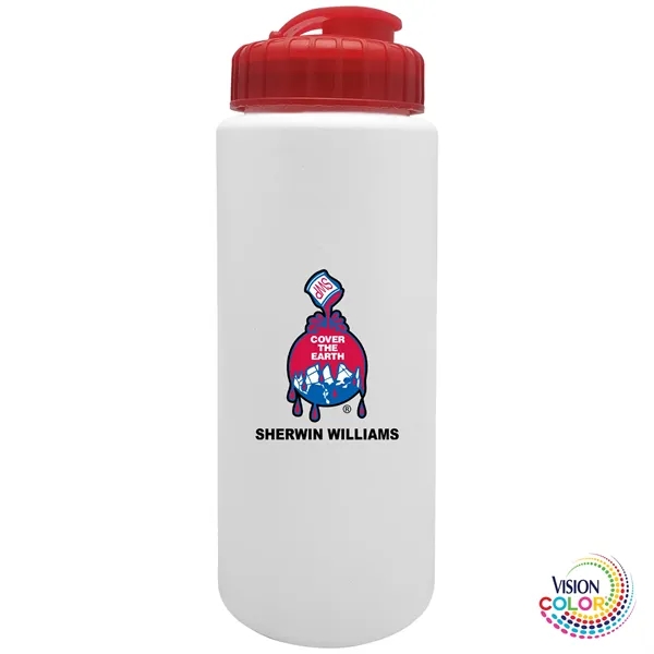 32 Oz. White Sport Bottle with Super Sipper Lid... from ASI 80060 VisionUSA