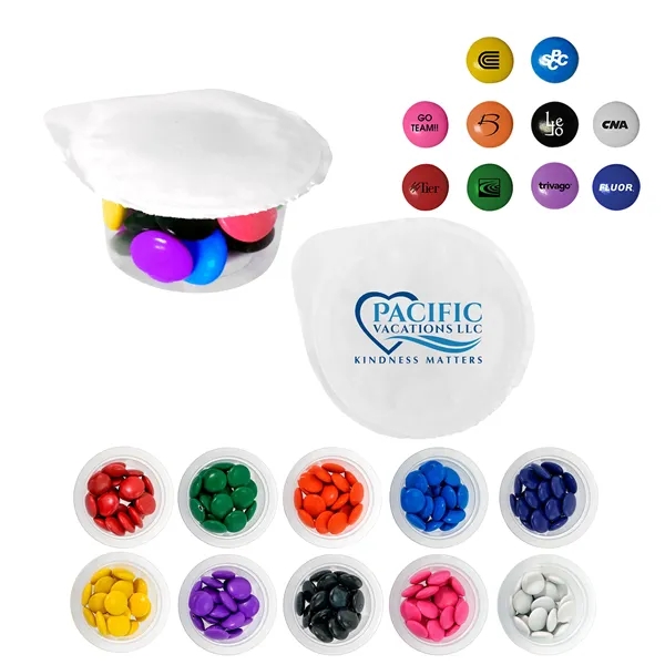 SMALL FULL COLOR CUP OF PRINTED CANDY... from ASI 30208 A P Specialties / AP Specialties