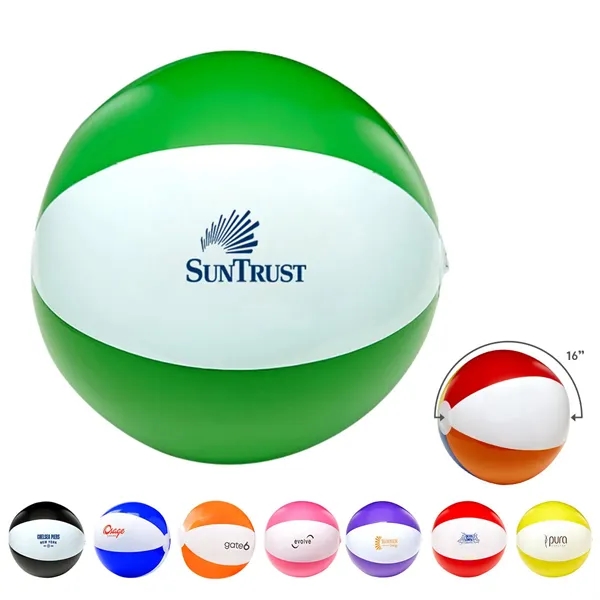 16" inflatable two-tone beach ball with customization.... from ASI 63549 Jornik Manufacturing Corp / Jornik