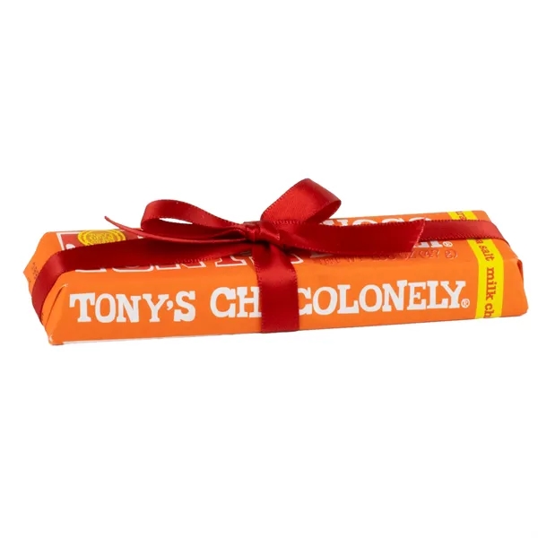 Small Chocolate Bar with Custom Ribbon... from ASI 71685 Midnite Snax®