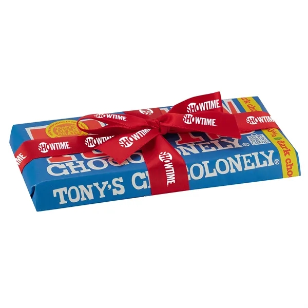 Large Chocolate Bar with Custom Ribbon... from ASI 71685 Midnite Snax®
