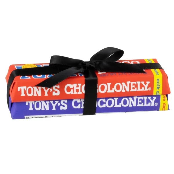 Small Chocolate Bar 2 Pack with Custom Ribbon... from ASI 71685 Midnite Snax®