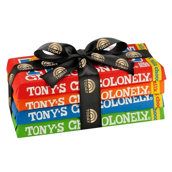 Large Chocolate Bar 4 Pack with Custom Ribbon... from ASI 71685 Midnite Snax®