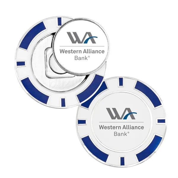 1.57" zinc alloy poker chip with detachable golf ball marker.... from ASI 52263 EMT