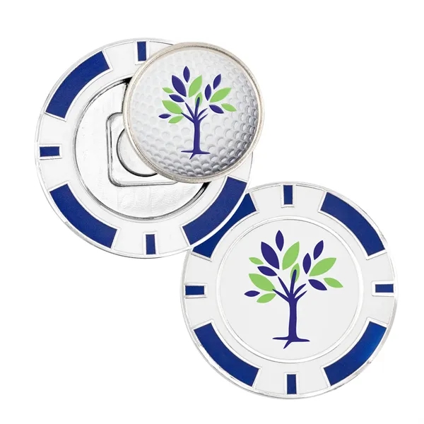 1.57" zinc alloy poker chip with detachable golf ball marker.... from ASI 52263 EMT