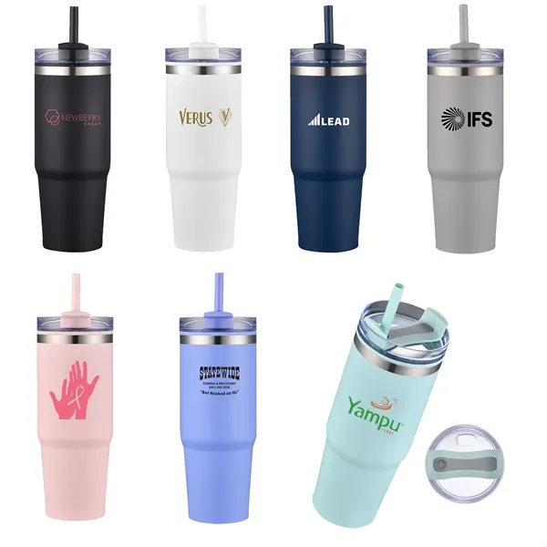 30 Oz Double Wall Tumbler, with stainless steel outer wall and... from ASI 79535 Primetime / Primetime