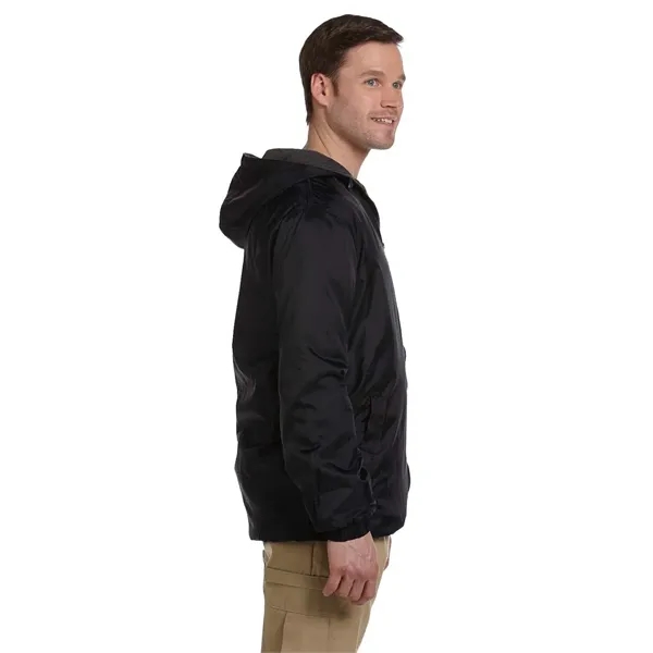Dickies men's fleece-lined hooded nylon jacket with full zip and hand-warmer... from ASI 34063 alphabroder