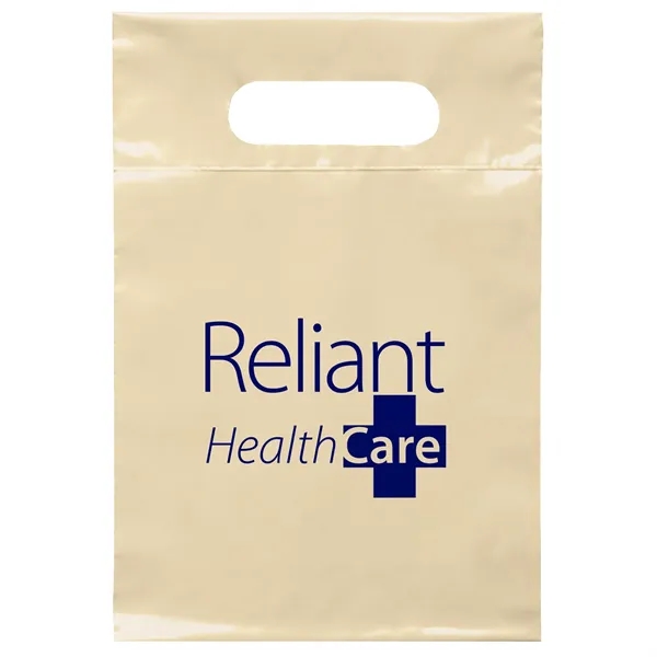 2.5 mil. low-density plastic bag with reinforced die cut handles.... from ASI 37940 Bag Makers Inc