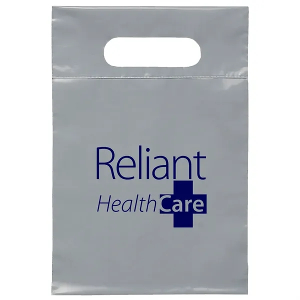 2.5 mil. low-density plastic bag with reinforced die cut handles.... from ASI 37940 Bag Makers Inc