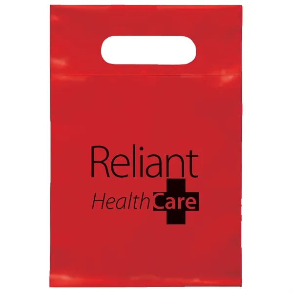 2.5 mil. low-density plastic bag with reinforced die cut handles.... from ASI 37940 Bag Makers Inc